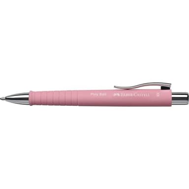 Faber-Castell 241127 - Kugelschreiber Poly Ball XB, rosé, 1 Stück, mit auswechselbarer Mine, dokumentenecht