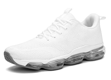 Herren-Laufschuhe, Air Low Top, Komfort, Walking, Schnürschuhe, atmungsaktiv, modisch, Tennis, Sport, Fitnessstudio, Fitness, Cross-Turnschuhe, Z80 White, 41.5 EU