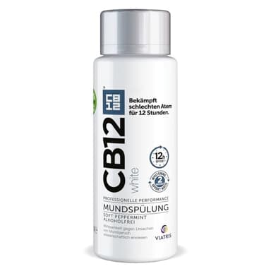 CB12 White – Angenehmer Atem für 12 Stunden und weißere Zähne – 500 ml, Minze, für Mundgeruch Behandlung