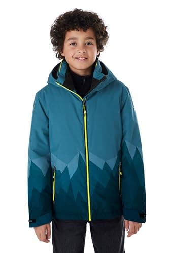 killtec Jungen Skijacke/Funktionsjacke mit Kapuze und Schneefang KSW 383 BYS SKI JCKT, ocean, 152, 42096-000