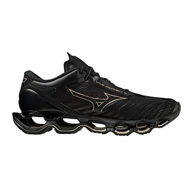 Mizuno Wave Prophecy 12 Straßenlaufschuhe für Männer Schwarz Gold 44 EU