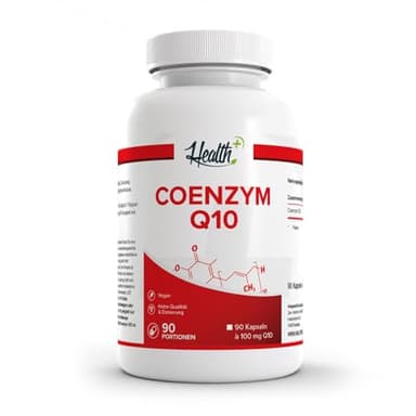 HEALTH+ COENZYM Q10 100 mg - 90 Kapseln, Körpereigenes Energiesubstrat, Q-10 Coenzym Kapseln, Nahrungsergänzungsmittel Made in Germany