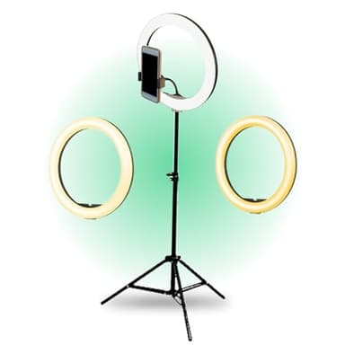 TronicXL 210cm Stativ + XXL Ringlicht Ring Light mit Handyhalter Tripod Beauty Licht Kamerastativ Smartphone Halterung I für YouTube Video Streaming Smartphone TikTok Live-Streaming Fotografie Live