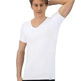 Fibershirts® Anti Schweiß Shirt - T-Shirt gegen Schweißflecken - Anti Schweiß Unterhemd - Mit ArmPads PRO & Silberbehandlung - Herren - V-Ausschnitt