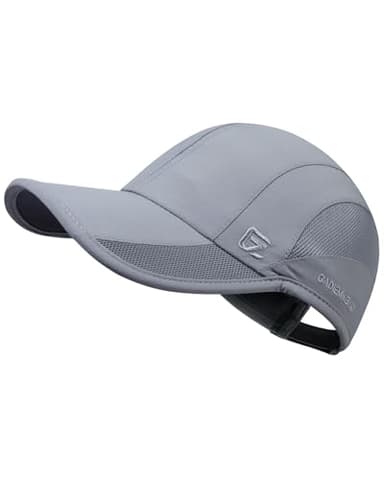 GADIEMKENSD Baseball Cap Quick Dry Sports Hat Unstructured Soft for Men Outdoor Run Golf Dad Bicycle Caps (Silver Gray, M)