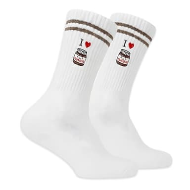 Nutella Geschenke, Socken 37-44, Personalisierte Mit Nutella Design, Einzigartige Personalisiert Für Peanut Butter Liebhaber, Bequeme Und Strapazierfähige Socken