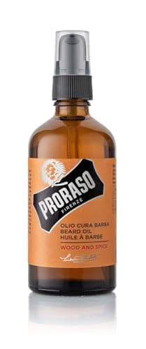 Proraso Beard Oil, Wood & Spice, 100 ml, Bartöl mit Zedernholz & Zitrus-Duft, Bart Weichmacher pflegt Haut & Haar und schützt das Barthaar, Made in Italy