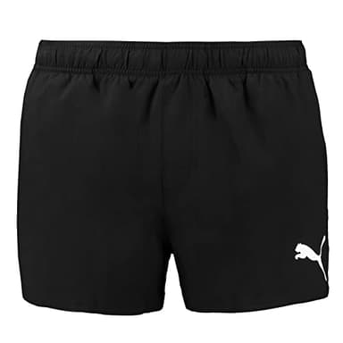 PUMA Herren Badehose Kurze Badeshorts Männer schnelltrocknend Größen XS - XXL, Farbe:Black, Bekleidungsgröße:L