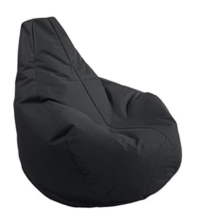 AD.CON Outdoor & Indoor Eco-Sitzsack Gamer mit ECO Füllung, Puff, Relax-Sessel, Sitzkissen, Bodenkissen, Bean Bag, 225L Schwarz