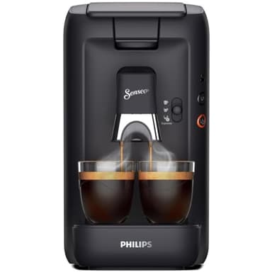 Philips Senseo Maestro Kaffeepadmaschine mit Kaffeestärkewahl und Memo-Funktion, 1,2 Liter Wasserbehälter, Grünes Produkt, Farbe: Schwarz (CSA260/60)