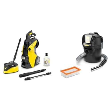 Kärcher Hochdruckreiniger K 7 Premium Power Home & 18 V Akku-Asche-Trockensauger AD 2 Akku