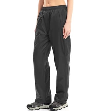 Yenwits Regenhose Damen Wasserdicht Atmungsaktiv Leicht Fahrrad Überziehhose Winddicht Wanderhose Outdoor Trekkinghose Arbeitshose(2090,Schwarz,XXL)