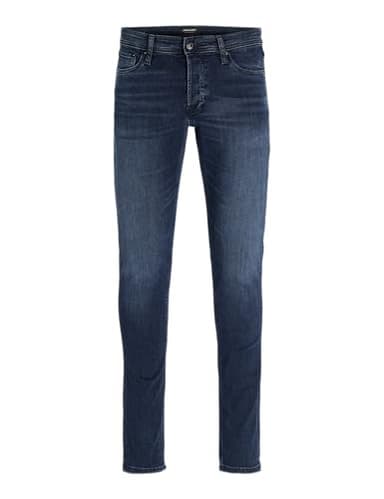 JACK & JONES Herren Slim Fit Jeans Glenn Skinny Tapered JJI Glenn ORIGINAL AM, Farben:Dunkelblau, Größe Jeans:36W / 32L