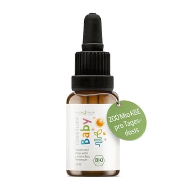 effective nature Combi Flora Baby - 15 ml - Bei Atemwegs- und Magendarminfektionen bei nicht-gestillten Säuglingen und Kleinkindern - Ausreichend für einen Monat - In Bio-Qualität