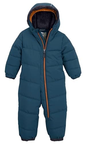 first instinct by killtec Kinder Steppoverall mit Kapuze/Schneeanzug ist wasserabweisend FIOW 20 MNS QLTD ONPC, denim dunkelpetrol, 98/104, 42261-000