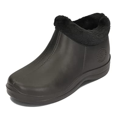 PLAME Gefütterte Gummistiefel - Herren & Damen EVA Stiefel, Warme Regenstiefel 36-46 EU (Schwarz, 39)