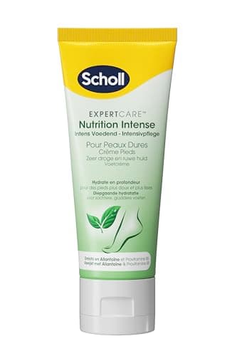 Scholl Fußcreme für intensive Ernährung für harte Haut – spendet tiefe Feuchtigkeit für weichere und glattere Füße – angereichert mit Allantoin und Provitamin B5 – 75 ml