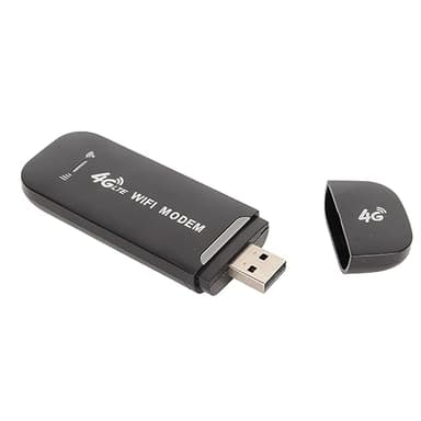 4G LTE Surfstick, USB Internet Stick Ohne Simlock Ohne Vertrag Tragbares Mobiler WLAN Router mit SIM Karten Steckplatz, bis zu 150Mbit/s Download Verbindung mit bis zu 10 Geräten (Schwarz)