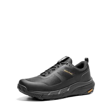 NORTIV 8 Herren wasserdichte Wanderschuhe Low Top Leichte Outdoor Trekking Camping Trail Wanderschuhe,Size 43,Schwarz,NMUMHI2505