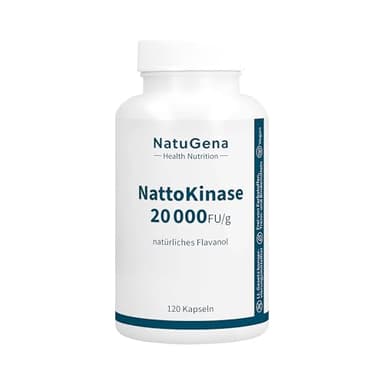 NatuGena NattoKinase, 100 mg (20.000 FU/g) Tagesdosis, trägt zu einer Kollagenbildung für eine normale Funktion der Blutgefäße bei,120 Kapseln/60 Tage