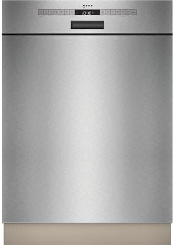 Neff S125EBS16E, N 50, Smarter Unterbau Geschirrspüler 60 cm, Spülmaschine Made in Germany, Besteckkorb, sehr leise, Open Dry, starke Reinigung mit Chef 70ºC, Favoriten, Gebürsteter Stahl, Aqua Stop