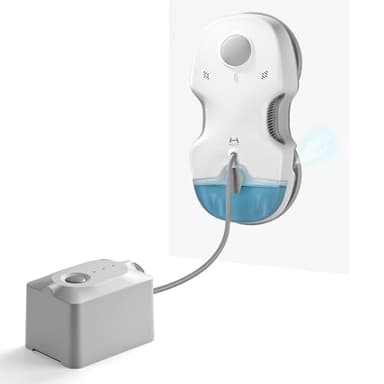 Hutt S7 Plus Fensterputzroboter Akku kabellos, Abnehmbarer Akku, 60 Min Laufzeit, 5500 Pa Saugkraft, 3D schwebendes Doppelpad, automatischer Fensterreiniger mit Sprühfunktion, 80 ml Tank, Koffer