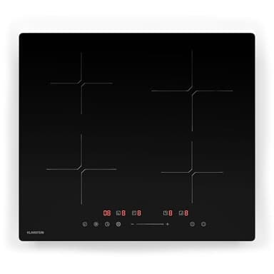 Klarstein PowerGlide Induktionskochfeld - 4-Zonen Induktionsherd, 7800 W Power Boost, 9 Heizstufen, SenseControl, Timer & Kindersicherung, 60 cm Elegantes Design