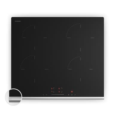 Klarstein Verosteel Induktionskochfeld 60cm - 4-Zonen Kochfeld Induktion, 7400W Boost, Touch-Slider, Timer, Kindersicherung, Restwärmeanzeige, Ceran Glas, Einbau Induktionsherd