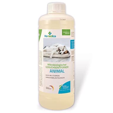 Geruchsentferner Animal 1L, NEU jetzt mit 2 Phasen-Technologie und Anti-Smell-Formula - Mikrobiologischer Geruchsneutralisierer und Enzymreiniger - Für Tiergerüche wie Katzen- und Hundeurin