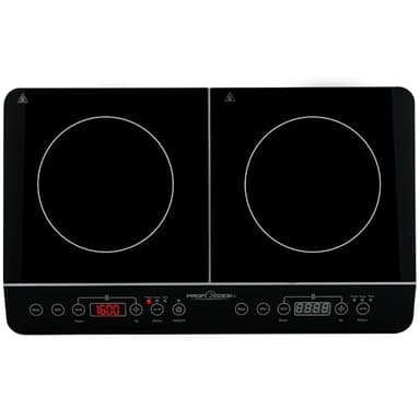 ProfiCook® Induktionskochplatte 2 Platten | heiß in Sekundenschnelle | 10 Stufen | Timer | bis 240°C Induktionsplatte doppelt | Induktionskochfeld 2 Platten | Induktionskochplatte | PC DKI 1067