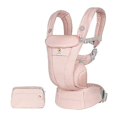 Ergobaby Omni Dream Babytrage für Neugeborene ab Geburt bis 20kg, 4 Positionen SoftTouch Cotton Ergonomische Babybauchtrage Rückentrage Baby-Tragetasche, Pink Quartz