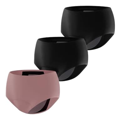 Carer 3er Pack Damen Inkontinenzslip - Wiederverwendbare Periodenunterwäsche für starke Blutungen mit 150 ml Saugeinlage für mittlere Inkontinenz oder nächtlichen Periodenschutz