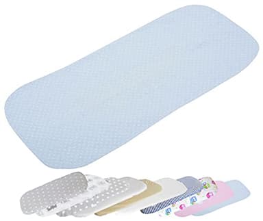 Baby Spannbettlaken für Matratze für Kinderwagen - Spannbetttuch für das Babywagens - 100% Baumwolle - 75-80 x 30-35cm - Made in EU - ÖkoTex - Blau Und Weiß