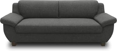DOMO. collection Panama 3 Sitzer, Sofa, 3er Couch, Garnitur, 3-2-1, anthrazit, 207 cm
