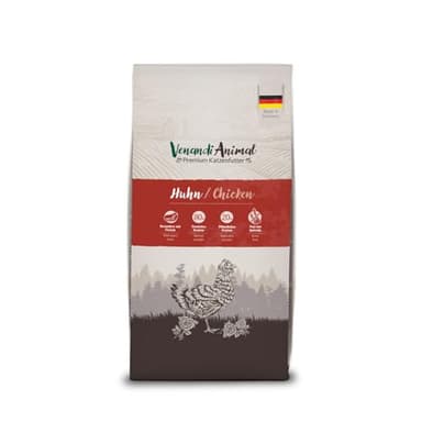 Venandi Animal – Premium Katzenfutter – Huhn, mit viel frischem Geflügel, Trockenfutter, getreidefrei 1er Pack (1 x 1,5kg)