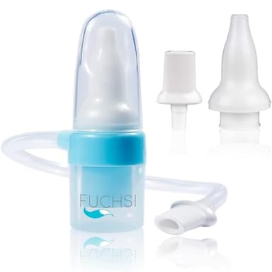 FUCHSI Nasensauger Baby & Kinder - Inkl. Extra Aufsätze & Filterlos I Aus sicherem Medizinsilikon & Wiederverwendbar I Nasenschleimabsauger Nasen Sauger Babys Säugling & Kleinkind nasal aspirator baby