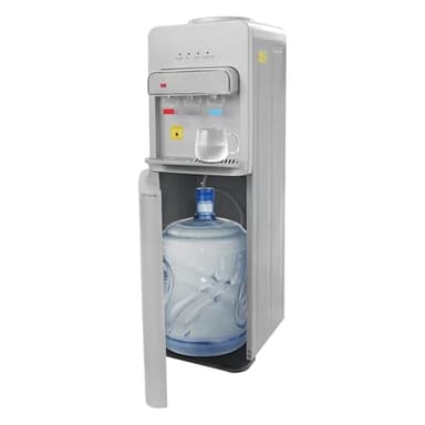Bodenstehender Wasserspender, 550W 5 Gallonen Kalt Heiß Doppelfunktion Elektrisch Heißwasserspender mit 3 Temperatureinstellungen, Elektrisch Heißwasserspender 85~95 ℃ für Hause, Büro (Silver)