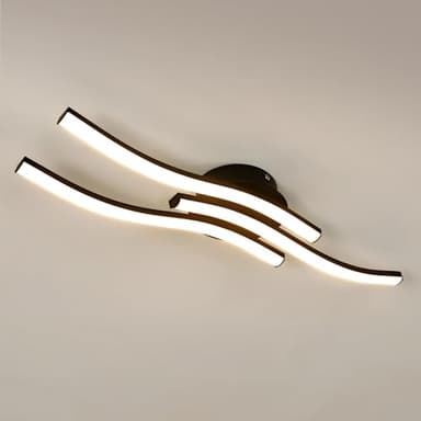 Comley Moderne LED Deckenleuchte, 20W 2050LM Wellenförmig Deckenlampe LED, 3 Flammig LED Lampe, Wohnzimmerlampe, Schlafzimmerlampe, Küchenlampe, Deckenstrahler (3000K Warmweißes Licht)