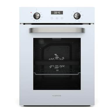 Klarstein SmartSlim Einbaubackofen - 45 cm, 49 L, 9 Funktionen, Dampfreinigung, Abnehmbare Glastür, Energieklasse A, Schwarzes Glas, Digitaler Timer, Backofen Einbaugerät