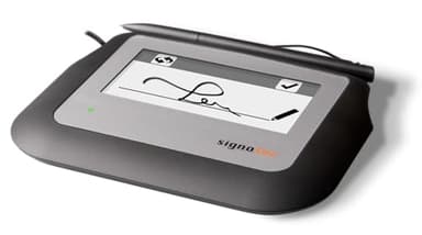 signotec Sigma - Unterschriftenpad mit 4" Monochrome-LCD mit Hintergrundbeleuchtung, Hochauflösender Stiftsensor, 1.024 Druckstufen, 500 Hz Abtastrate, RSA-Verschlüsselung, USB-Anschluss