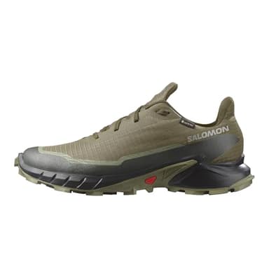 Salomon Alphacross 5 Gore-Tex wasserdichte Herren Trail-Laufschuhe, Outdoor-bereit, Wasser- und Wetterschutz, Anhaltender Komfort, Olive Night, 46