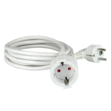 UNITEC Schuko-Verlängerung H05VV-F3G1, 5 mm², 2 m, weiß