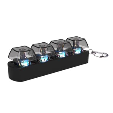 ZEPFJHE LED-beleuchtete Tastatur-Klicks, Schlüsselanhänger, Tastenkappen-Tester für Erwachsene, Tastaturklicks, LED-Licht, Schlüsselanhänger-Spielzeug