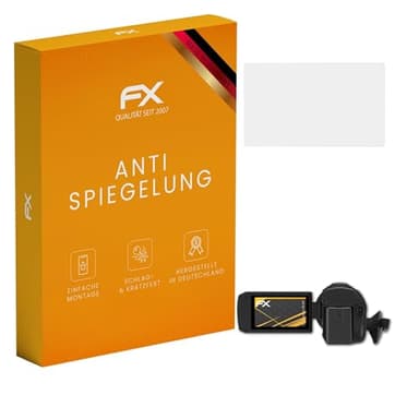 atFoliX Panzerfolie kompatibel mit Panasonic HC-VX1 Schutzfolie, entspiegelnde und stoßdämpfende FX Folie (3X)