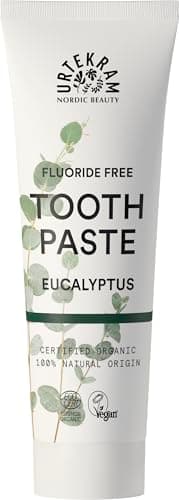 Urtekram Eukalyptus Zahnpasta für die Zahnfleischgesundheit – Reduziert Plaque mit fluoridfreier Zahnpasta – Bio veganer natürlicher Herkunft – Urtekram Dental, 75 ml (1er Pack)