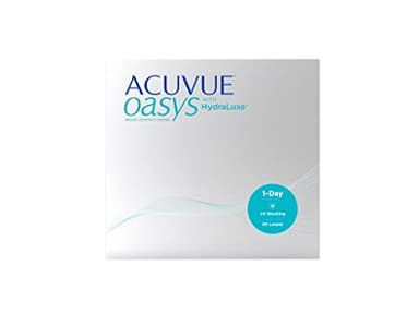 ACUVUE OASYS 1-Day Tageslinsen helfen das Gefühl von müden & trockenen Augen zu reduzieren – Tageskontaktlinsen mit -2,25 dpt und BC 8.5 – UV Schutz & angenehmes Tragegefühl – 90 Linsen