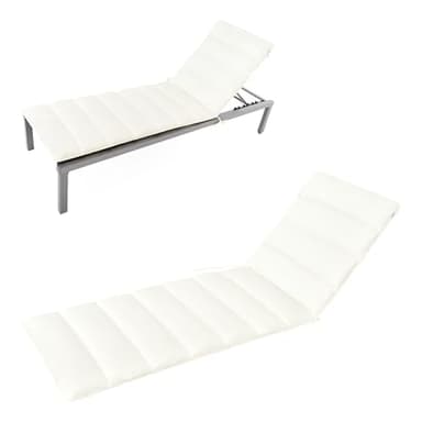 HAVE A SEAT Living - Auflage Gartenliege Flair | 190x60 cm - Weiche Universal Sonnenliege Auflage Dünn - Komfortabel, Wetterfest, Waschbar bis 95° C - Made in Germany (190x60 cm, Weiß)
