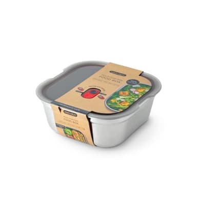 BLACK + BLUM Multifunktions Lunchbox Edelstahl 1,4L, 100% auslaufsichere Meal Prep Boxen mit Vakuumverschluss, Backofen-, Gefrier-& Mikrowellenfest, BPA freie Brotdose für Erwachsene & Büro