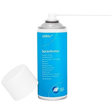 AF Utility Druckluftspray/Druckluftreiniger - Reinigungssprühdose - druckluftspray dose / Druckluft aus der Dose (Air Duster) – PC und Tastatur Reiniger – 1 x 400 ml Packung ADU400UT