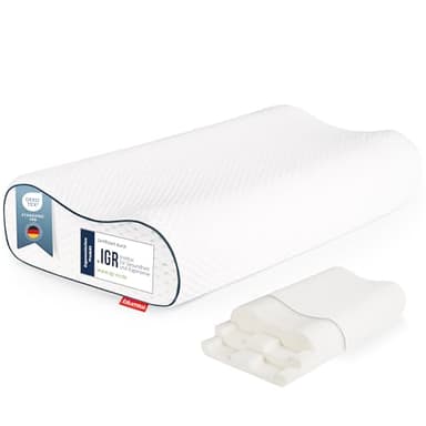 Blumtal Nackenstützkissen - Orthopädisches Kissen - Memory Foam Kissen - Oeko-TEX zertifiziertes Kopfkissen Nackenschmerzen - ergonomisches Kopfkissen Seitenschläfer - Nackenkissen Bett - Neck Pillow